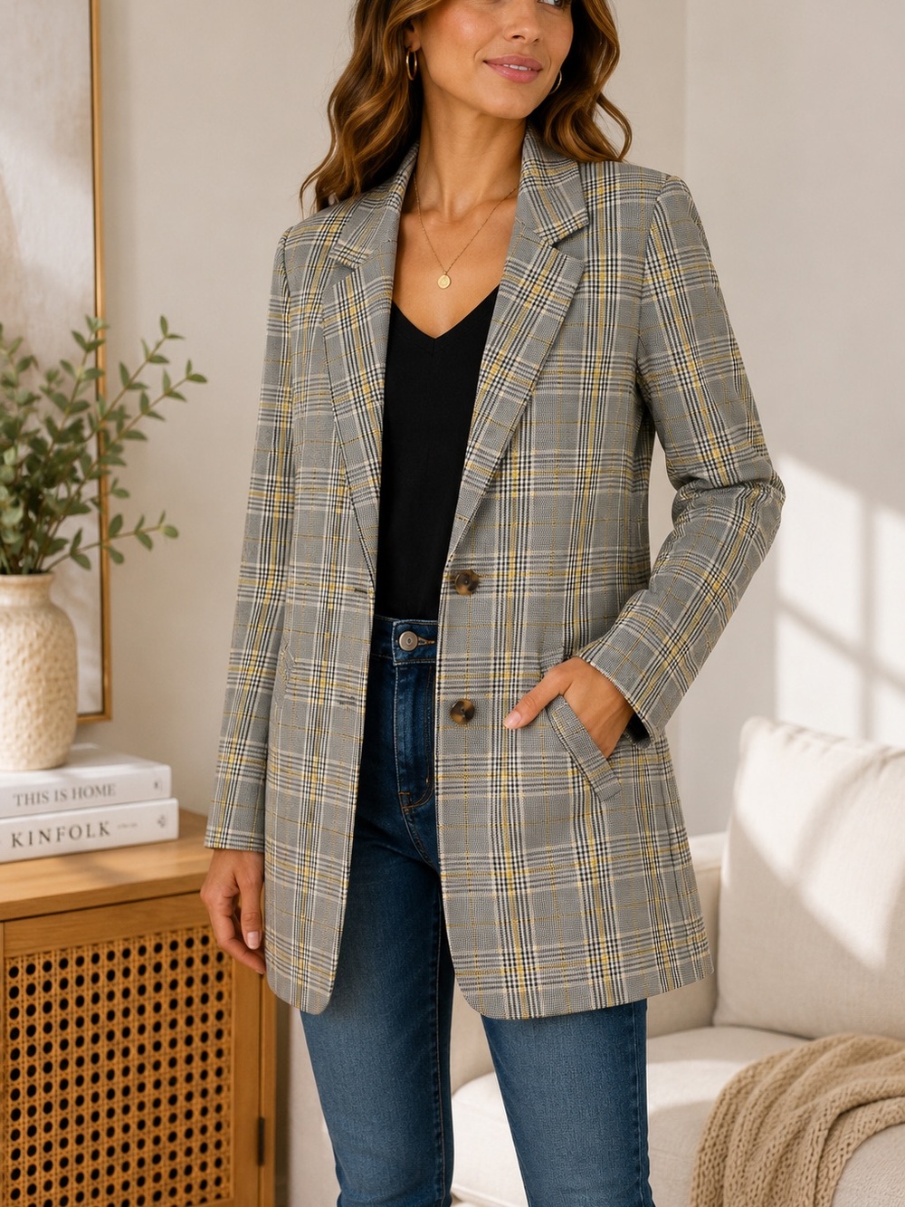 Madewell Plaid Two-Button‎ Blazer Jacket XS